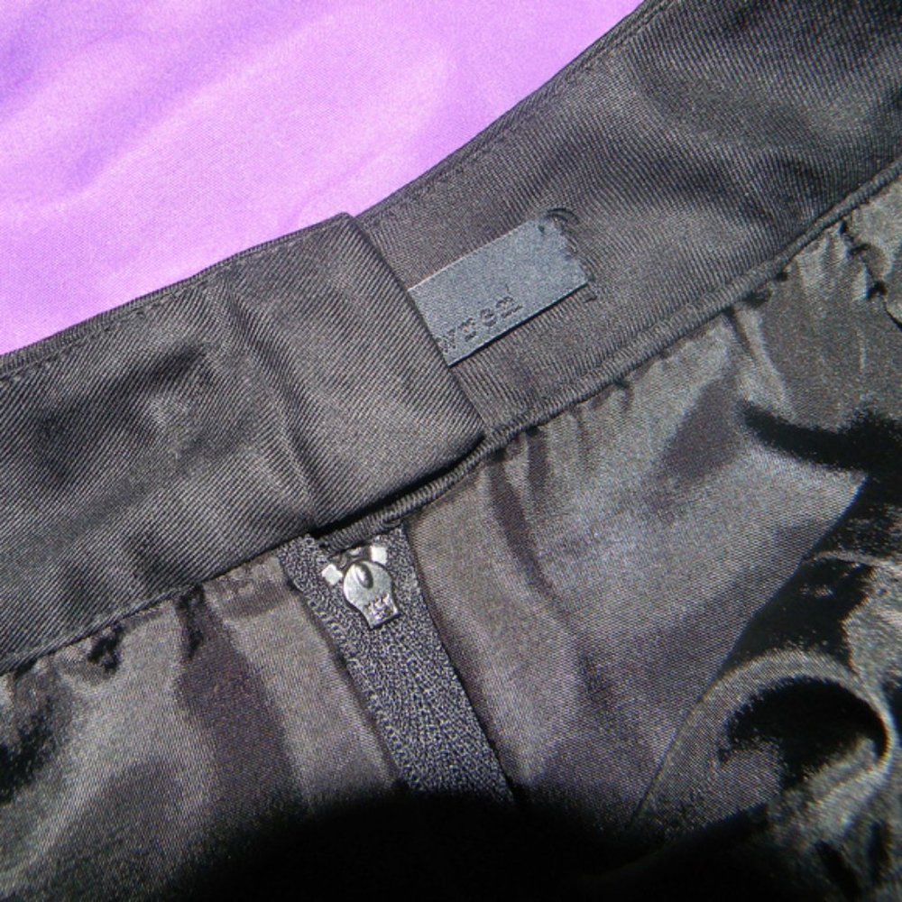 WREN Black & Silver Sequin Striped Mini Skirt - Picture 3 of 6